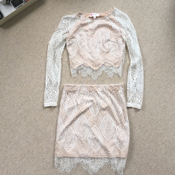 Two piece lace dress