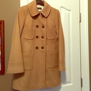 JCrew camel color 100% wool coat