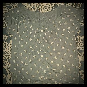 Dark grey, Button down blouse