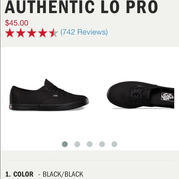 Vans Lo Pro Black Women's 6.5 Men's 5