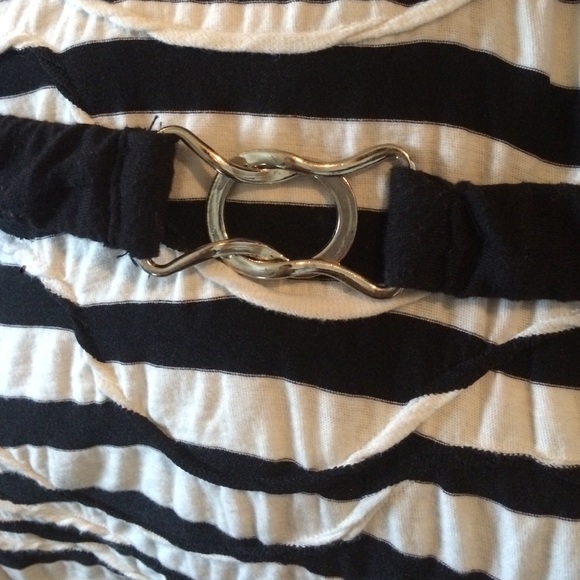 Forever 21 Black and White Stripped Mini Dress - Picture 3 of 4