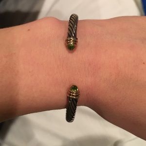 David Yurman cable bracelet peridot