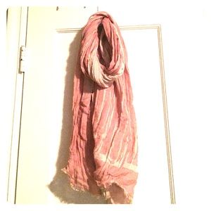 Light pink and creme scarf
