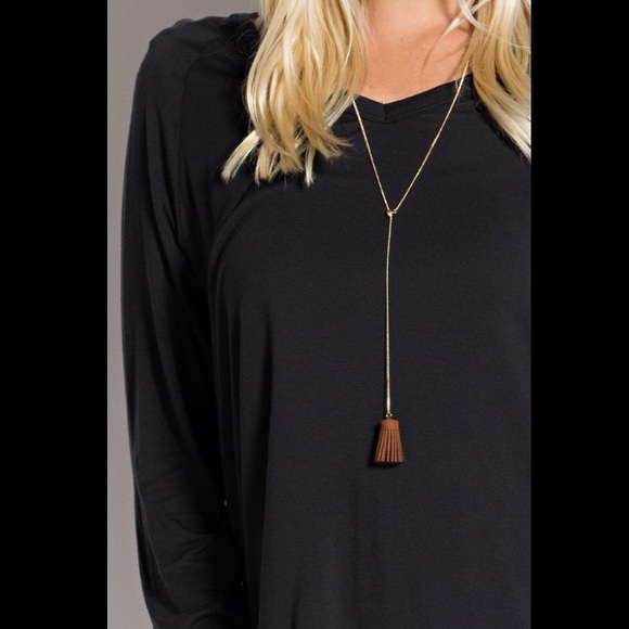 SOLD OUT❣️ SOFT! Classic Casual Top soft khol black - Picture 2 of 3