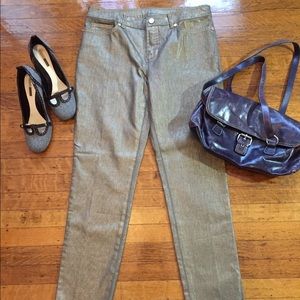 NWOT Gold Anne Klein straight leg pants size 8P