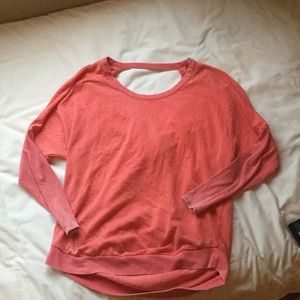 Chaser pink sweatshirt with drop cutout back