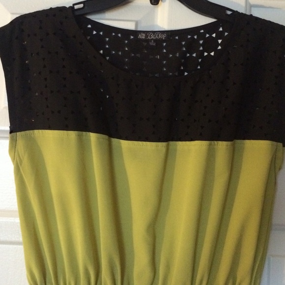 Yellow Green Cocktail Dress - Picture 2 of 4