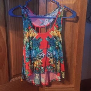 orange tank top/crop top