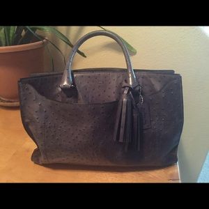 RARE Ostrich Coach bag in new condition.