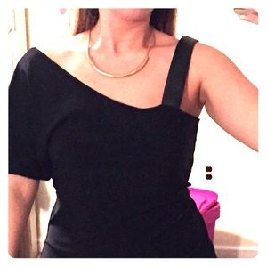 SALE‼️😍One shoulder leather strap shirt