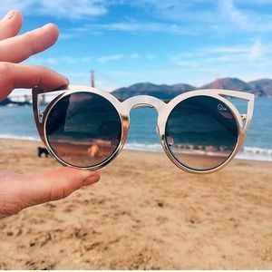 Gold-rimmed Quay Australia Sunglasses