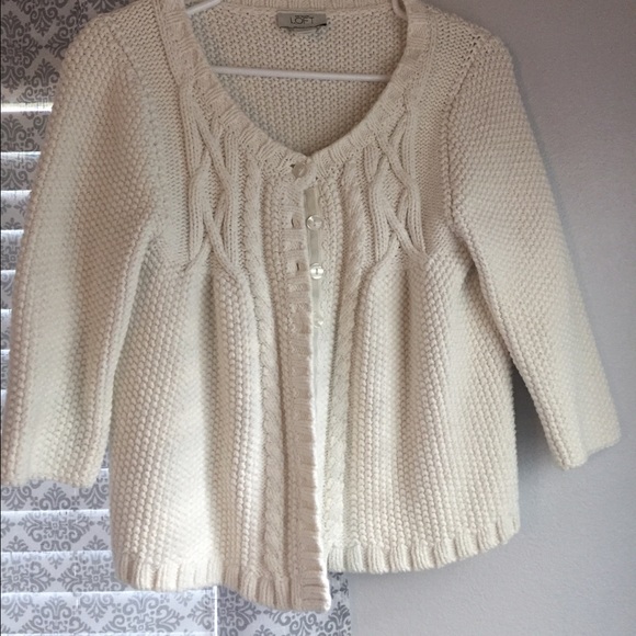 Pretty cream colored Loft sweater