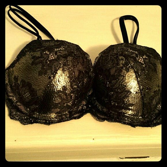 Victoria's Secret Gold & Black Pushup Bra