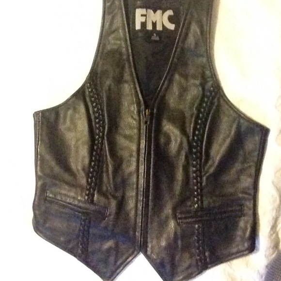 100% real leather vest.