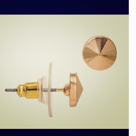 J Crew Round Gold Cone Dome Post Earring NWOT NEW