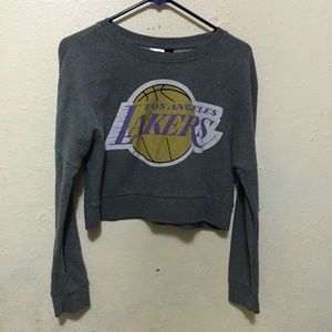 Los angeles LA Lakers; cropped cute sweater