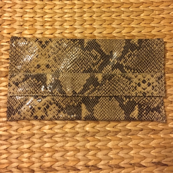 Banana Republic Faux Snakeskin Clutch