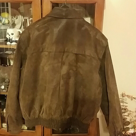Men's leather bomber jacket. - Picture 2 of 4