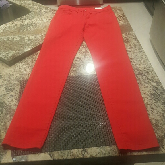 Lacoste red skinny jeans