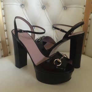 Authentic Gucci Patent Leather Platforms
