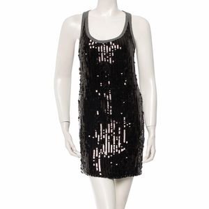 D&G mini dress. Grey knit with black sequins. New