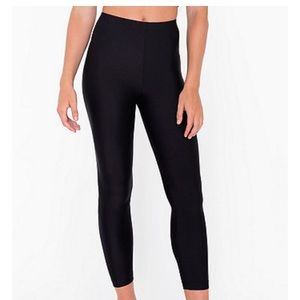 American Apparel Tricot Leggings Shiny Nylon Small