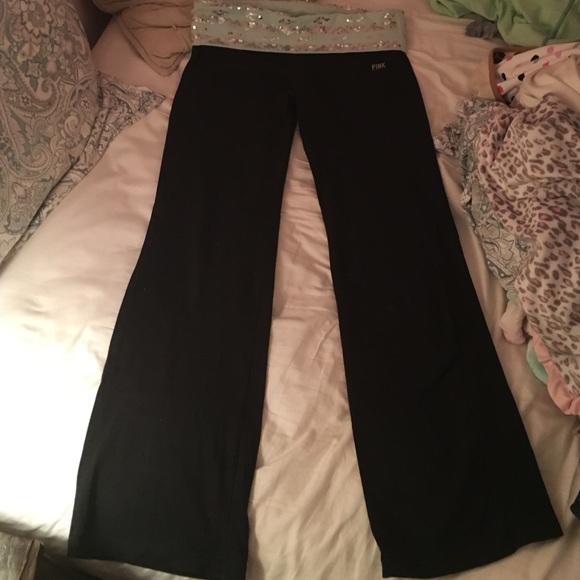Pink Victoria's Secret Bling Yoga Pants EUC