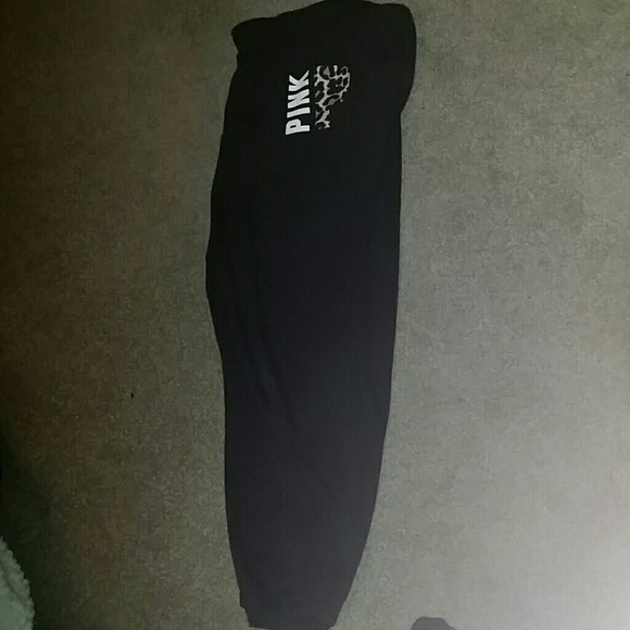 Vs pink black with leopard skinny pants