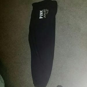 Vs pink black with leopard skinny pants