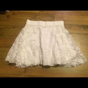 White lace skater skirt hollister