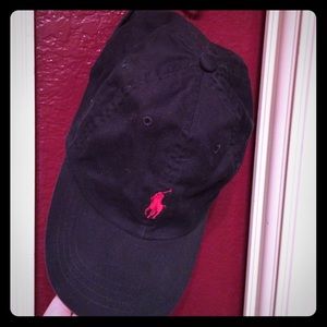 Black Ralph Lauren baseball cap