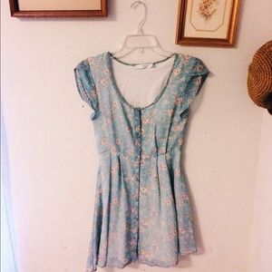 Light blue floral dress by minkpink