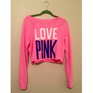 Pink Crop Sweatshirt