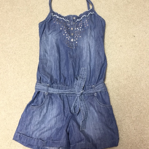 Denim romper