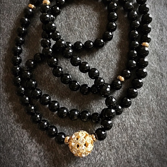Black agate necklace