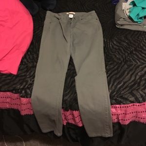 Grey skinny stretch pants