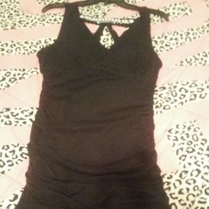 Beautiful black dress strechy very slimming