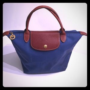 Longchamp mini Le Pliage, blue.