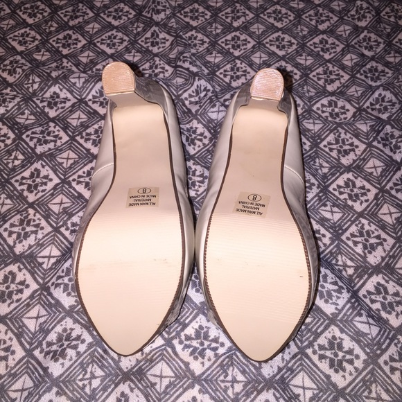 Nude Open Toe Pumps - Picture 2 of 4