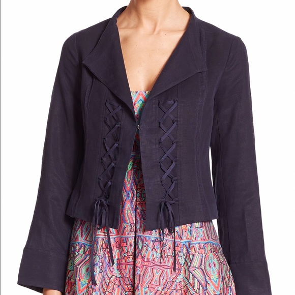 NWT Nanette Lepore Navy Jacket M $448