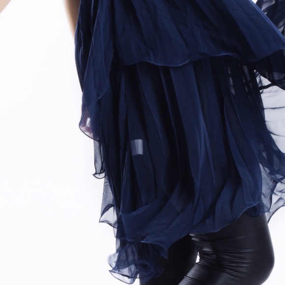 "Seeker" Pleated Chiffon Flutter Top - Picture 4 of 4