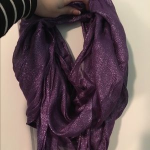 Steve Madden purple sparkly infinity scarf