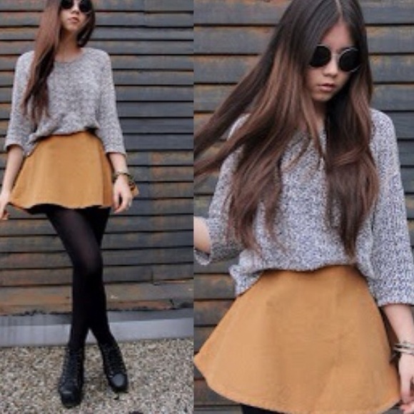 American apparel corduroy circle skirt