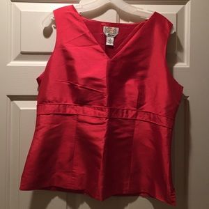 Silk side-zip sleeveless top