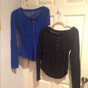 Hollister Long sleeve Henleys