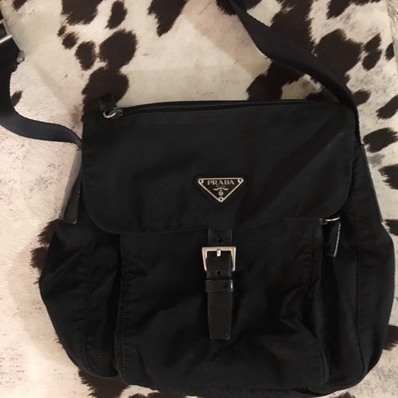 Prada nylon messenger bag !