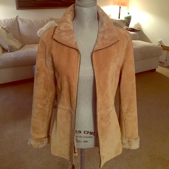 Shearling suede coat by Guess