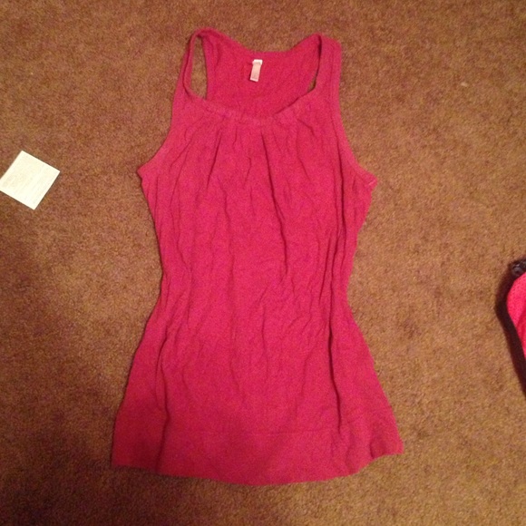 Pleated Pink Tank Top