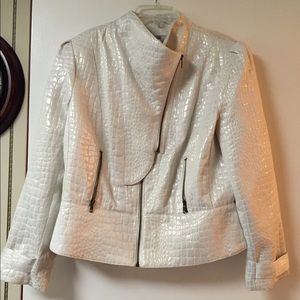Cream jacket.