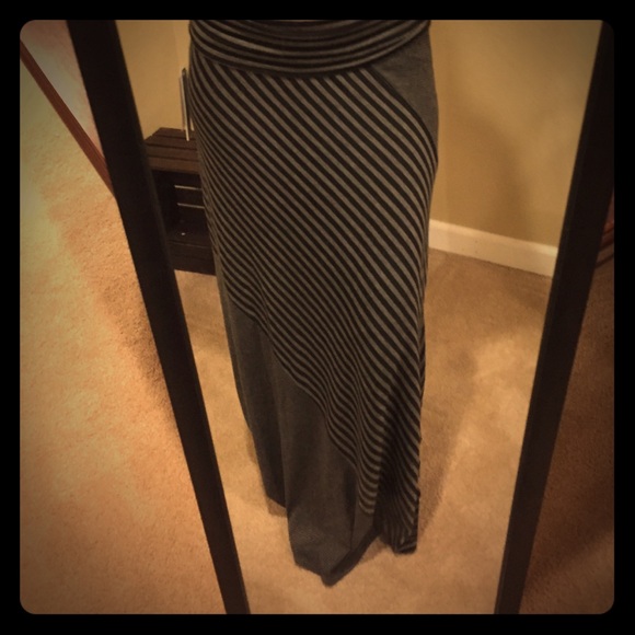 Black striped Maxi skirt